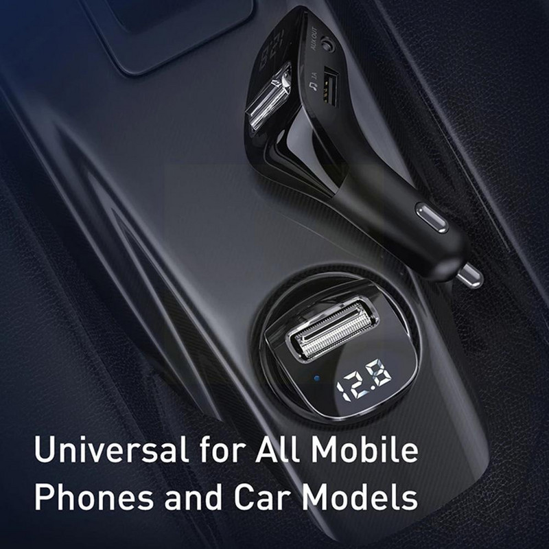 Πομπός FM αυτοκινήτου συμβατός με Bluetooth 5.0 AUX Handsfree ασύρματος διπλός φορτιστής αυτοκινήτου USB Auto Radio FM Modulator MP3 Player