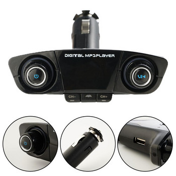 LED екран FM трансмитер Aux модулатор Bluetooth 4.0 Handsfree Car Kit Car Audio MP3 Player w/ Smart Charge Dual USB Car Charg