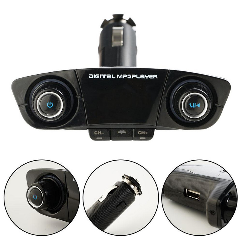 Ecran LED Transmițător FM Modulator Aux Bluetooth 4.0 Set auto Mâini libere Player MP3 audio pentru mașină cu încărcare inteligentă Dual USB Car Charge