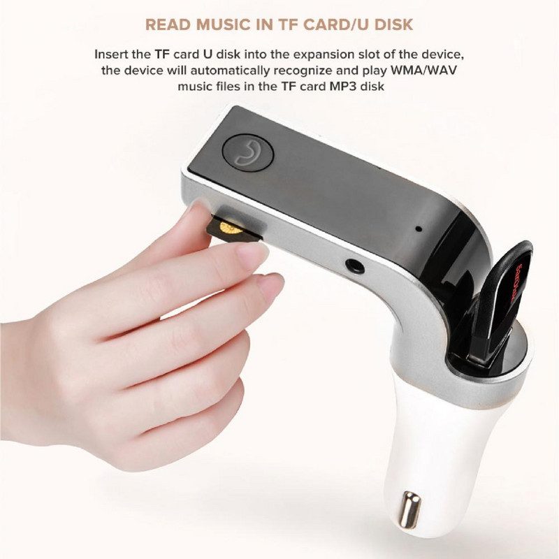 Automašīnas Bluetooth 5.0 FM raidītājs Bezvadu adapteris Mikrofons Audio uztvērējs Automātisks MP3 atskaņotājs QC3.0 Dual USB ātrs lādētājs Auto piederumi