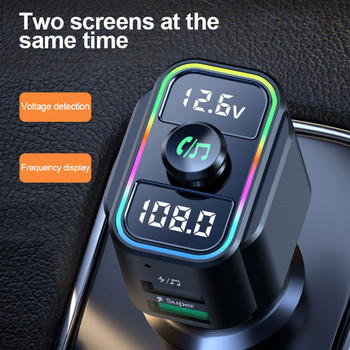 Πομπός FM 22,5 W Super Fast Charge Bluetooth Audio Car Handsfree Mp3 Player Διπλός φορτιστής αυτοκινήτου USB Προσαρμογέας Bluetooth