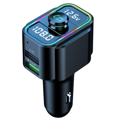 Transmițător FM cu încărcare super rapidă de 22,5 W Bluetooth Audio auto Mp3 Player Mâini libere Încărcător auto USB dublu Adaptor Bluetooth