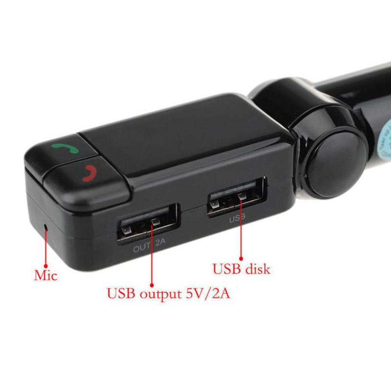Transmițătoare FM Kit mașină Bluetooth Transmițător FM Mâini libere Aux Mp3 Player Modulator cu afișaj LED Încărcător dublu USB portabil