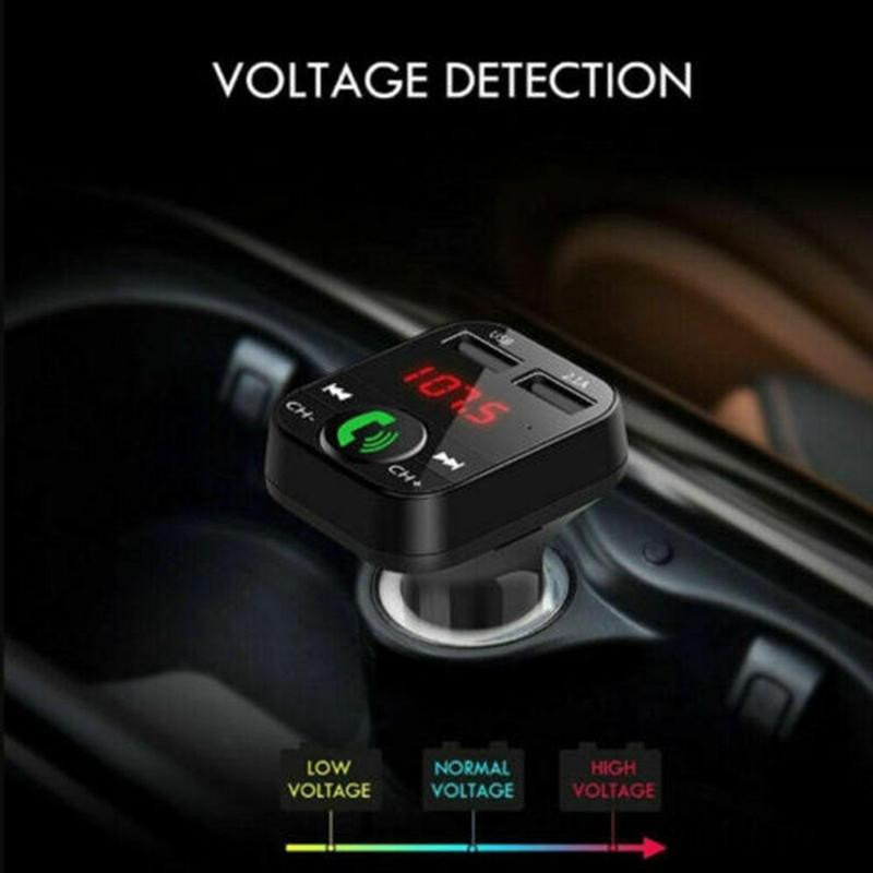 Transmițător FM Bluetooth Mâini libere Set auto Bluetooth fără fir Player MP3 pentru vehicul 2 Încărcător USB 2.1A Modulator FM auto