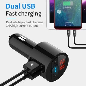 FM Transmitter Modulator Car Ασύρματο Bluetooth 3.6A USB Fast Charger Auto Aux Radio Mp3 Player Music Hands Free Car Kit