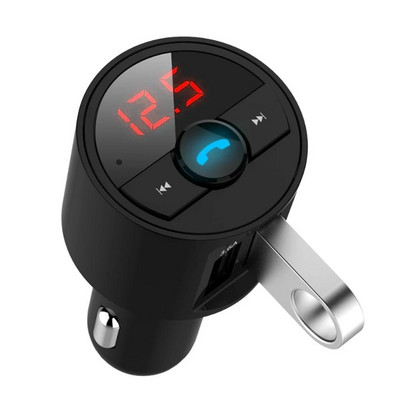 2.1A Бързо USB зарядно Bluetooth-съвместим комплект FM трансмитер модулатор Аудио Музика Mp3 плейър Телефон Безжичен хендсфри комплект за кола