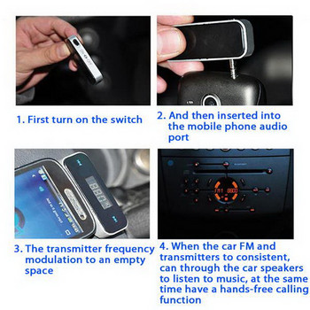Αυτοκίνητο 3,5 mm MP3 Music Audio FM πομπός LCD Mini Wireless με MICRO USB In Handsfree αυτοκινήτου για iPhone Samsung iPad Xiaomi