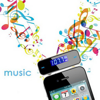 Автомобилен 3,5 mm MP3 музикален аудио FM трансмитер LCD мини безжичен с MICRO USB хендсфри за кола за IPhone Samsung iPad Xiaomi