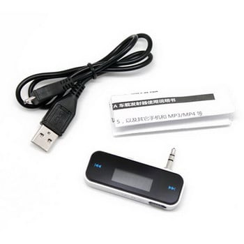 Αυτοκίνητο 3,5 mm MP3 Music Audio FM πομπός LCD Mini Wireless με MICRO USB In Handsfree αυτοκινήτου για iPhone Samsung iPad Xiaomi