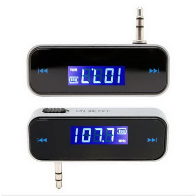 Automašīnas 3,5 mm MP3 mūzikas audio FM raidītājs LCD mini bezvadu ar MICRO USB automašīnas brīvroku ierīcēm iPhone tālrunim Samsung iPad Xiaomi