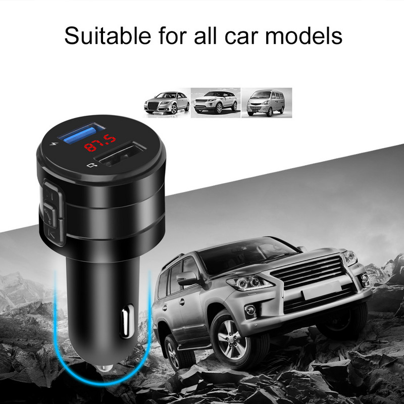 Transmițător FM Bluetooth 4.2 2.1A Modulator porturi USB duale Încărcător auto Încărcător MP3 Player Handsfree Adaptor brichetă