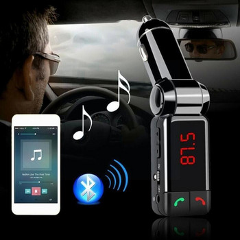 Fm трансмитер Хендсфри Безжичен Bluetooth комплект Аксесоари за кола Автомобилен плейър Usb Mp3 Led FM модулатор Плейър Mp3 зарядно Y0Y3
