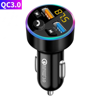 Transmițător FM Bluetooth 5.0 Adaptor Draadloze Mic Audio pentru receptor automat Auto MP3 Player Încărcător rapid USB dublu Accesorii auto