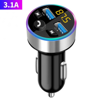 Transmițător FM Bluetooth 5.0 Adaptor Draadloze Mic Audio pentru receptor automat Auto MP3 Player Încărcător rapid USB dublu Accesorii auto