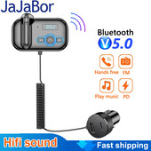 Ακουστικά JaJaBor Handsfree Ακουστικά Ιδιωτική κλήση MP3 Player Δέκτης ήχου USB PD Γρήγορη φόρτιση Bluetooth Car Kit Πομπός FM