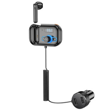 Ακουστικά JaJaBor Handsfree Ακουστικά Ιδιωτική κλήση MP3 Player Δέκτης ήχου USB PD Γρήγορη φόρτιση Bluetooth Car Kit Πομπός FM