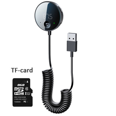 Gadpow Wireless FM Transmitter Bluetooth 5.0 Car Audio Transmitter Bluetooth AUX Audio Receiver MP3 Player Car Kit Handsfree