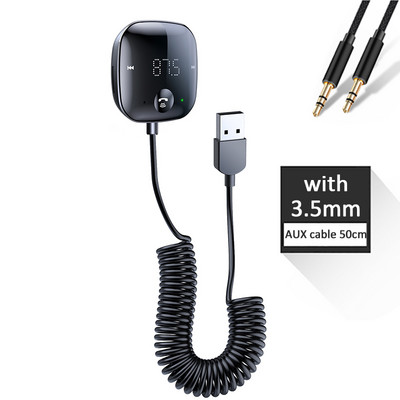 Gadpow Wireless FM Transmitter Bluetooth 5.0 Car Audio Transmitter Bluetooth AUX Audio Receiver MP3 Player Car Kit Handsfree