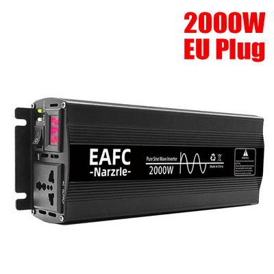 2000W/3000W/4000W Invertor pentru mașină acasă 12V 220V Invertor cu undă sinusoială pură Transformator de tensiune Convertor de putere Invertire