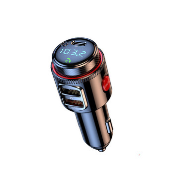 Αυτοκίνητο Hands-free Bluetooth 5.0 FM πομπός Ηλεκτρονικά αυτοκινήτου Αξεσουάρ Ραδιόφωνο MP3 Player Δέκτης ήχου USB Γρήγορος φορτιστής
