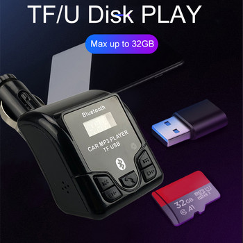 JINSERTA Bluetooth FM трансмитер MP3 плейър за кола Поддръжка на разговори със свободни ръце USB Flash TF Micro SD Аудио Музика MP3 плейъри