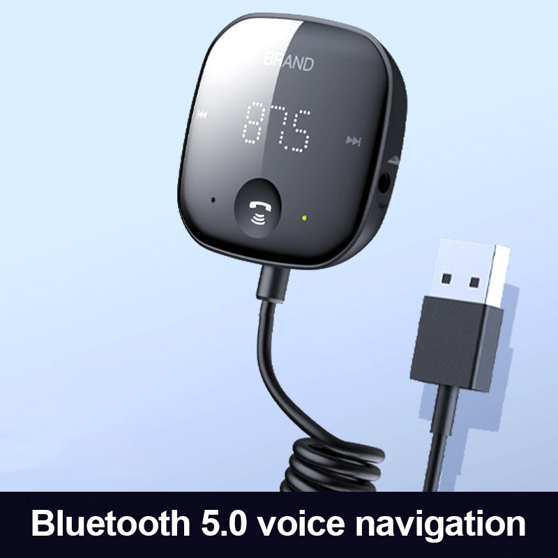 Πομπός FM Bluetooth 5.0 Handsfree Car Kit Ήχος MP3 Δέκτης μουσικής Αναπαραγωγή αυτοκινήτου Συσκευή αναπαραγωγής πολυμέσων Ασύρματος πομπός Aux