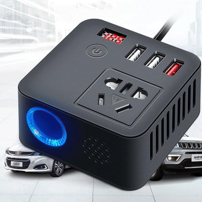 1 KOM Automobilski pretvarač 12V 24V do 220V Univerzalne utičnice za LED zaslon Pretvarač napajanja Inverter s USB punjačem Brzo punjenje