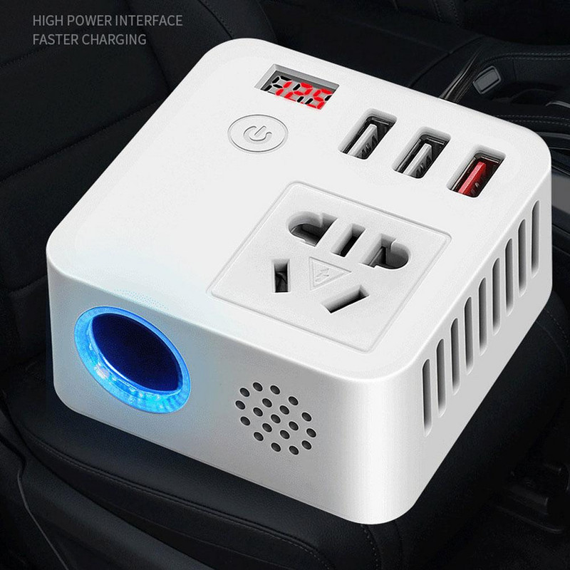 1 KOM Automobilski pretvarač 12V 24V do 220V Univerzalne utičnice za LED zaslon Pretvarač napajanja Inverter s USB punjačem Brzo punjenje