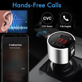 Transmițător FM Bluetooth Modulator audio Aux Dual USB Încărcător rapid pentru mașină Apelare Mâini libere Kit auto Radio auto Player MP3 Bluetooth