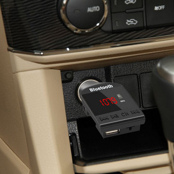 JINSERTA Bluetooth Car Kit MP3 плейър FM трансмитер Handsfree Безжичен FM модулатор Поддръжка TF Micro SD USB възпроизвеждане на музика