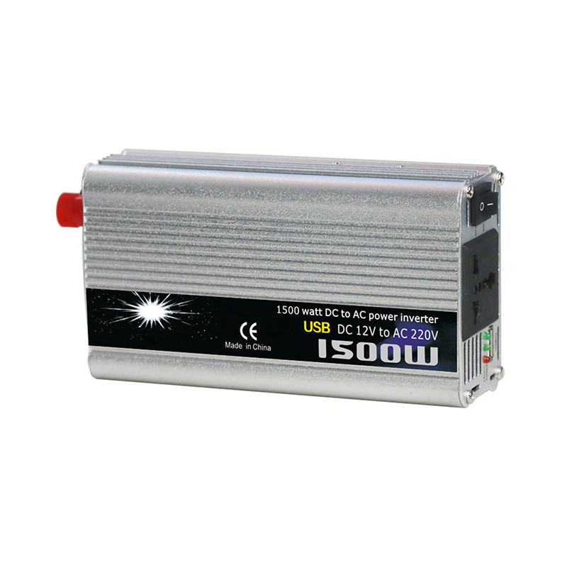 Invertor pentru vehicule 1500W Sursă de alimentare cu invertor solar Standard SUA Convertor de putere standard european DC 12V/24V la AC 110V/220V