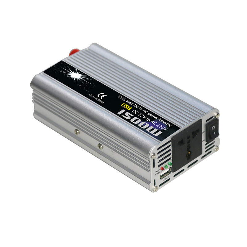 Invertor pentru vehicule 1500W Sursă de alimentare cu invertor solar Standard SUA Convertor de putere standard european DC 12V/24V la AC 110V/220V
