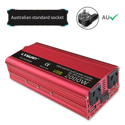 Univerzalni pretvarač utičnice, adapter za auto punjač, pretvarač za automobil, modificirani sinusni val DC 12V u AC 220V transformator