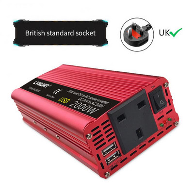 Univerzalni pretvarač utičnice, adapter za auto punjač, pretvarač za automobil, modificirani sinusni val DC 12V u AC 220V transformator