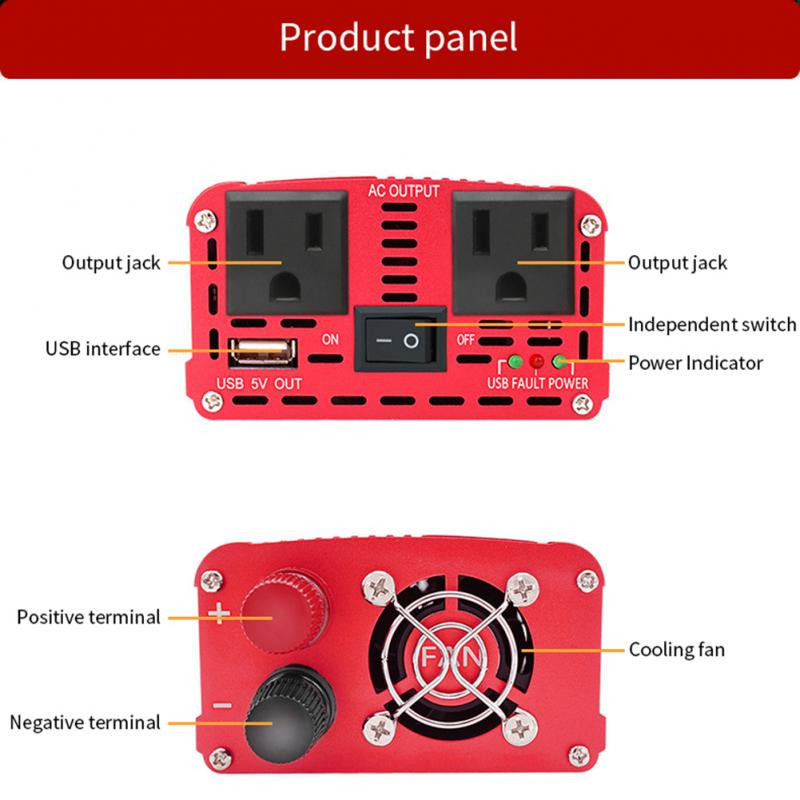 Univerzalni pretvarač utičnice, adapter za auto punjač, pretvarač za automobil, modificirani sinusni val DC 12V u AC 220V transformator