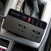 Invertor auto Afișaj digital LCD Convertor automat DC 12V-24V la AC 220V Convertor Prize Dispozitiv de conversie a tensiunii