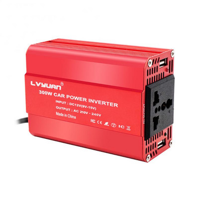 Μετατροπέας τροφοδοσίας αυτοκινήτου 300W DC 12V σε AC 110V 220V Μετατροπέας προσαρμογέα αυτοκινήτου διπλού USB Μετατροπέας αυτόματου φορτιστή Τροποποιημένο ημιτονοειδές κύμα πρίζα ΕΕ ΗΠΑ