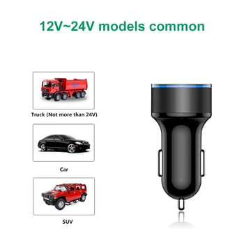 Универсално зарядно за кола USB превозно средство DC12V-24V 5V 3.1A Двойно USB зарядно устройство 2 порта Захранващ адаптер с дисплей за напрежение Високо качество