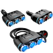 Splitter auto 12V-24V Priză brichetă Adaptor încărcător USB dublu 1A+2.1A Detectare tensiune pentru bmw peugeot passat