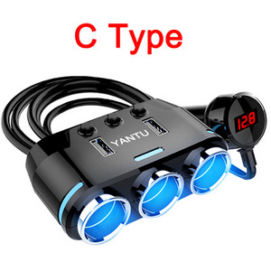 Splitter auto 12V-24V Priză brichetă Adaptor încărcător USB dublu 1A+2.1A Detectare tensiune pentru bmw peugeot passat