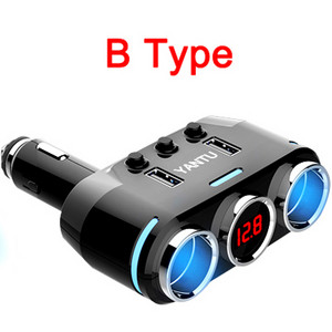 Splitter auto 12V-24V Priză brichetă Adaptor încărcător USB dublu 1A+2.1A Detectare tensiune pentru bmw peugeot passat