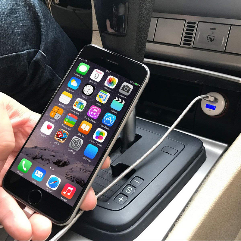 Încărcător auto dublu USB 5V 3.1A max pentru iphone X 8 7 Plus Adaptor universal pentru brichetă auto pentru încărcătoare USB Samsung S7 S6