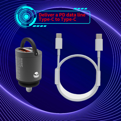 Mini încărcător auto Înălțime 31 mm Putere 45 W Instalare ascunsă Nu proeminent USB+PD pentru iPhone Xiaomi HUAWEI Telefon mobil