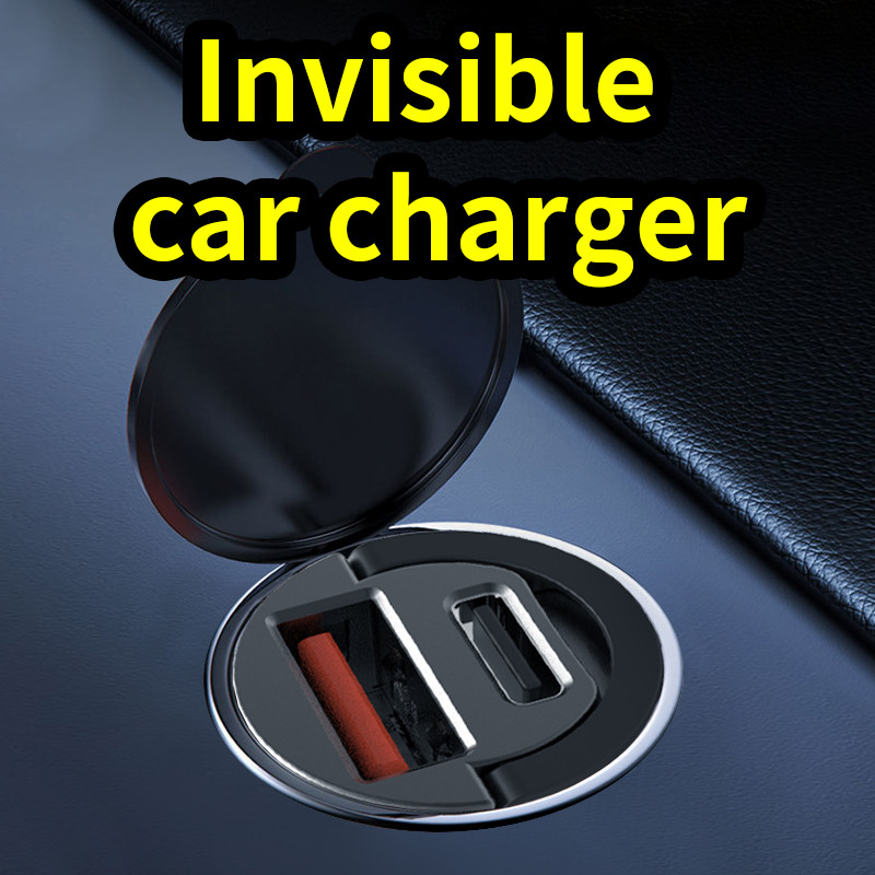 Mini încărcător auto Înălțime 31 mm Putere 45 W Instalare ascunsă Nu proeminent USB+PD pentru iPhone Xiaomi HUAWEI Telefon mobil