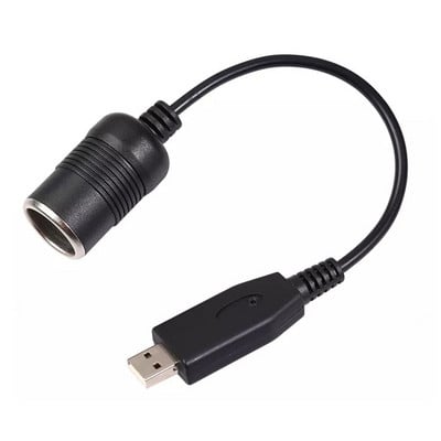 30 cm 5 V USB A vīriešu līdz 12 V automašīnas cigarešu piesmēķētāja ligzdas pārveidotāja kabeļa adapteris automašīnu DVR automašīnu piederumiem