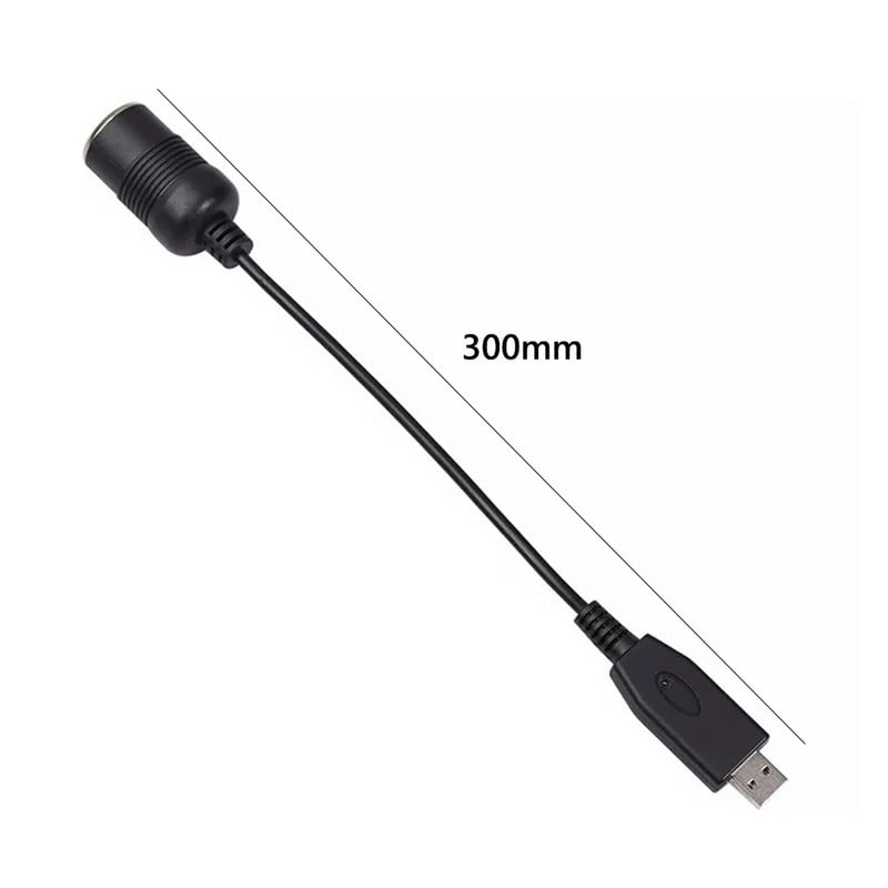 30 cm 5 V USB A vīriešu līdz 12 V automašīnas cigarešu piesmēķētāja ligzdas pārveidotāja kabeļa adapteris automašīnu DVR automašīnu piederumiem