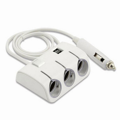 3 moduri 120W prize universale pentru brichetă auto Splitter Adaptor de alimentare Încărcător USB dublu ieșire 3.1A pentru toate telefoanele și iPad