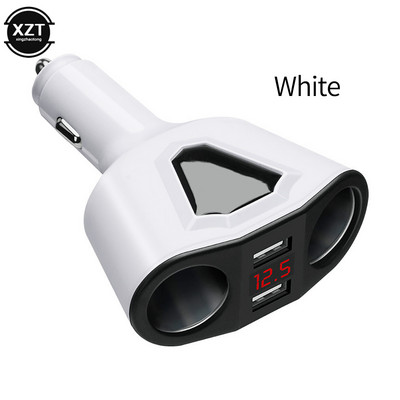 Distribuitor de priză pentru brichetă electronică Cilindru dublu Încărcător de mașină USB dublu 3,1 A cu încărcător voltmetru curent