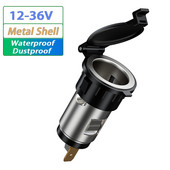 Automašīnu piederumi Ūdensizturīgs, karstumizturīgs plastmasas barošanas ligzda DC 12V 120W Motocikls Automašīnas traktors cigarešu šķiltavas kontaktligzda