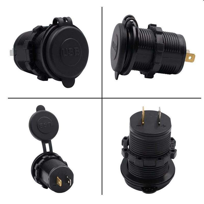 Extractme universāls dubultā USB lādētāja kontaktligzdas strāvas kontaktligzdas adapteris 4,2 A automašīnas šķiltavas 12 V sadalītājs motociklu kravas automašīnai ATV RV laivai